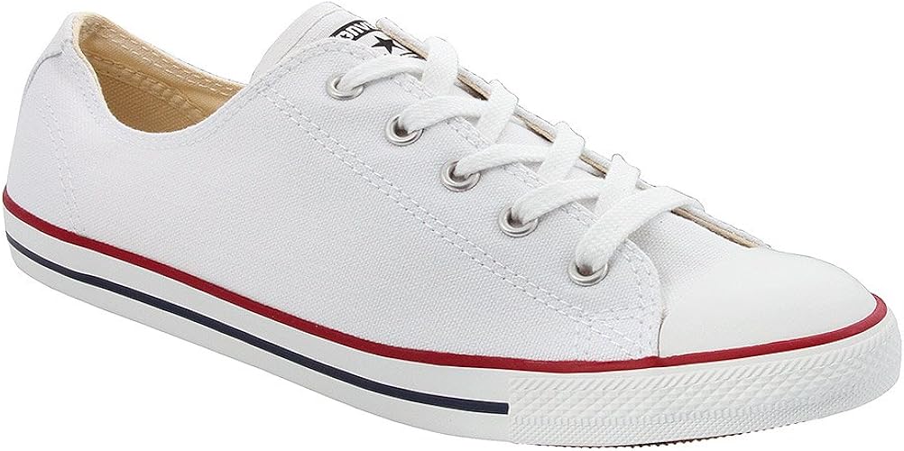 white all star dainty canvas trainers
