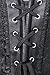 Kimring Women's Steampunk Vintage PU Leather Jacquard Spiral Steel Boned Lace Up Side Plus Size Underbust Corset Black XXXXX-Large