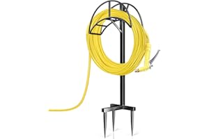 AZUNYYDS Hose Holder, Garden Hose Holder Freestanding, Detachable Water Hose Holder, Heavy Duty Metal Hose Holder Stand Rack, Hose Holder Stake Garden Hose Stand Outside for Garden Lawn Yard