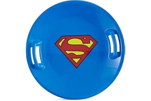 Slippery Racer Heavy-Duty Cold Resistant Downhill Pro Plastic Outdoor Winter Saucer Disc Snow Sled with Handles.