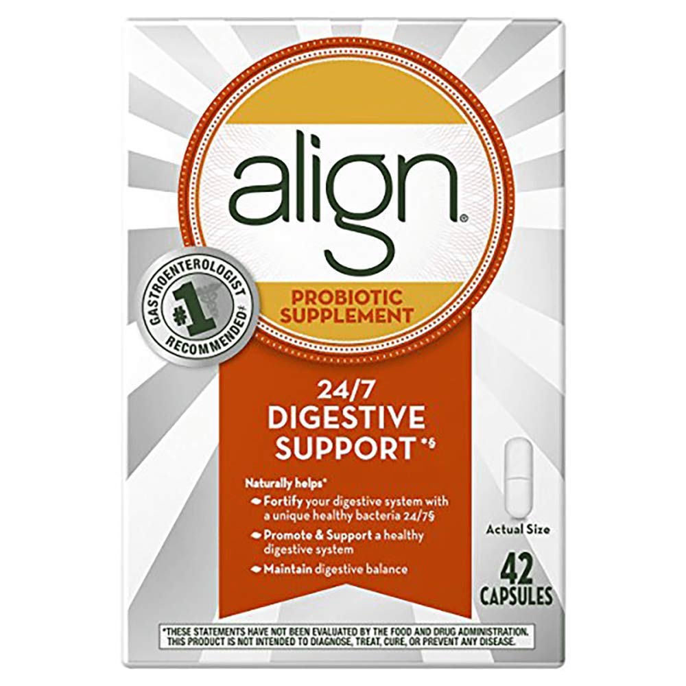 Align Probiotic Supplement 24/7 Digestive Support 42 Caps Exp 12/2019