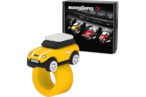 MANG JIANG Car Darshboard Ornaments Sticker Engine Start Cover Power Control Pushbutton Button Switches Decoration circle Interior Accessories for 3 Gen Mini Cooper F54 F55 F56 F57 F60 2014+ (Button Ring Yellow)