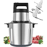 1500W Food Processor, 24 Cup Electric Food Chopper Meat Grinder with 2-Speed, Tri-Level 6 Blades, Stainless Steel Bowl For Ve