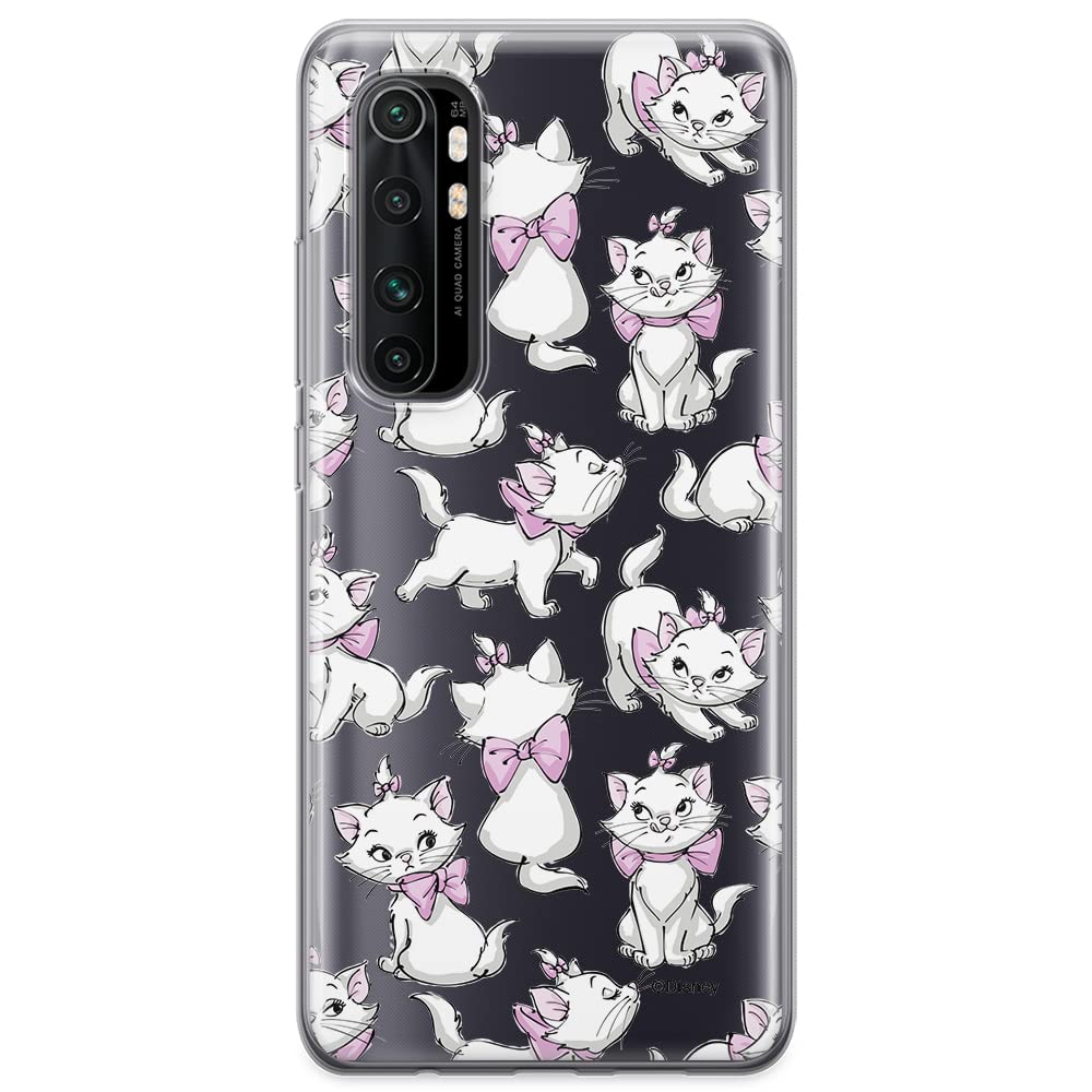 ERT GROUP mobile phone case for Xiaomi MI NOTE 10 Lite original and officially Licensed Disney pattern Marie 003 optimally adapted to the shape of the mobile phone, partially transparent