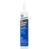 Permatex 80855 Clear RTV Silicone Adhesive Sealant, Waterproof, 11 oz.