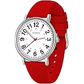 Bomieux Nurse Watch for Nurses Doctors Women Men,Waterproof Analog Watches with Luminous Dial and Japanese Quartz Movement,Easy to Read Military Time Watch with Second Hand, 12/24 Hours,Silicone Band