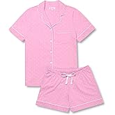 PajamaGram Pajamas For Women - Womens Pajama Short Sets, 100% Cotton