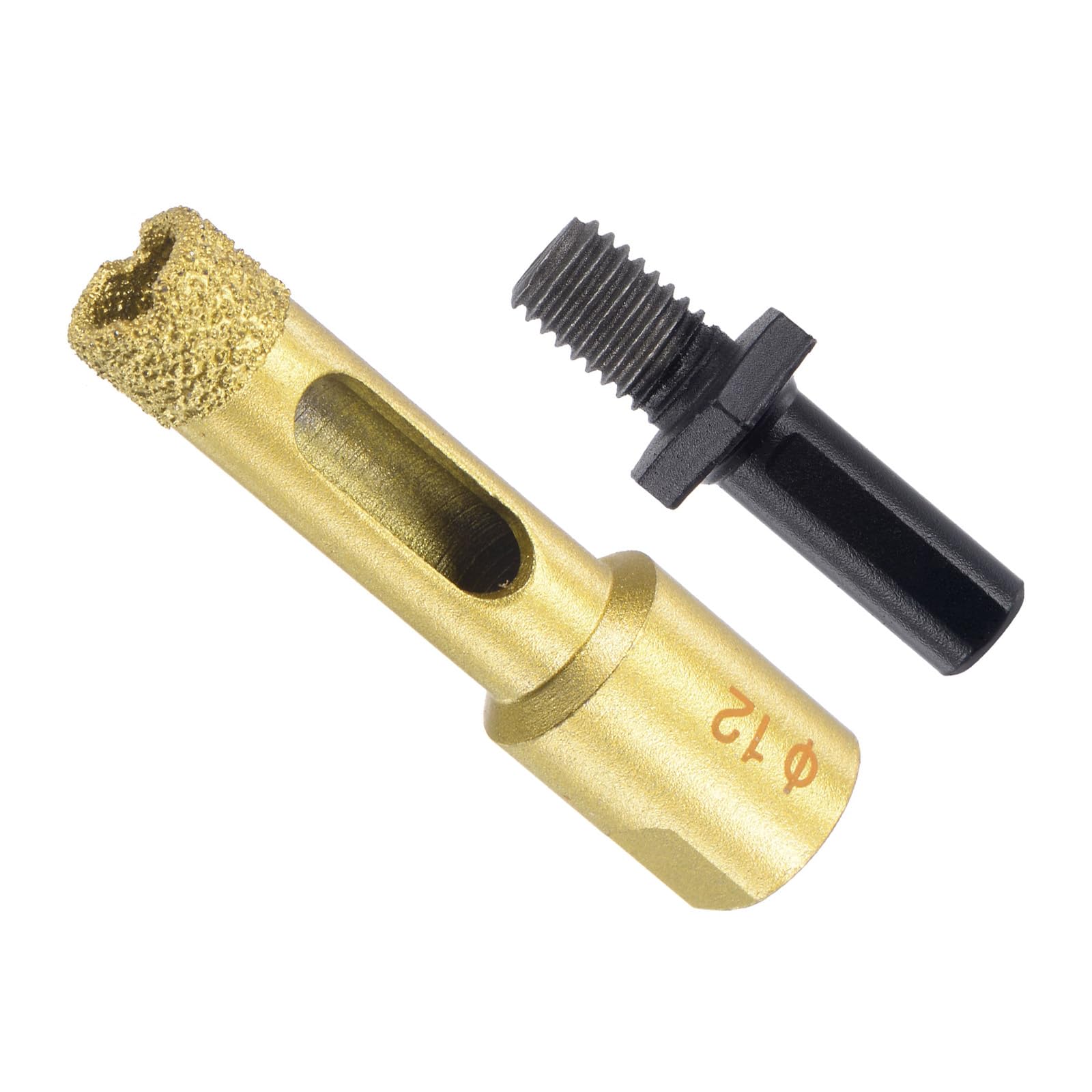 CoCud Diamond Drill Bits Set, 12mm Cutting Diameter, Brazed Diamond Core Drill Bits with M10 Arbor Adapter - (Applications: for Tile Ceramic Marble Stone Glass)