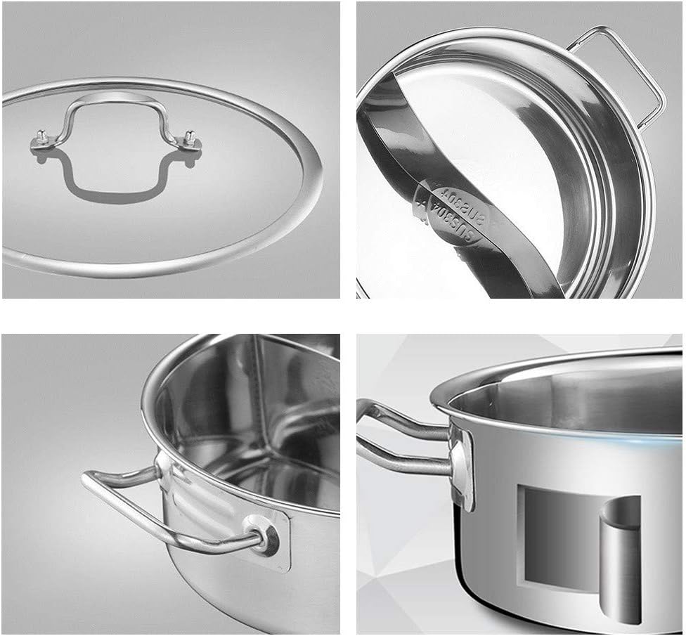 Edelstahl Hot Pot Wok Edelstahltopf Mit Trennwand Ohne Deckel Geeignet Fur Essgerate Fur Personen Vertreten Fur Einen Heissen Topf Mit Elektromagnetischem Ofen Spezialgerate Elektrische Kuchengerate