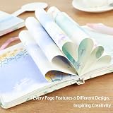 siixu Colorful Pocket Notebook A6 Floral Vegan Leather Red view 4