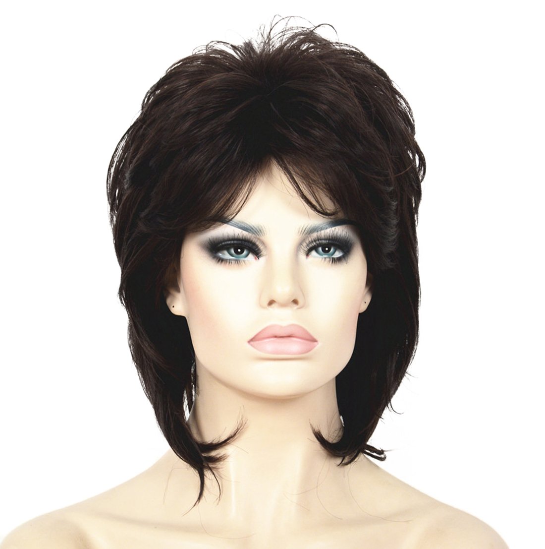 Lydell Short Length Layered Shaggy Full Synthetic Wig Wigs (2SP33 Brown)
