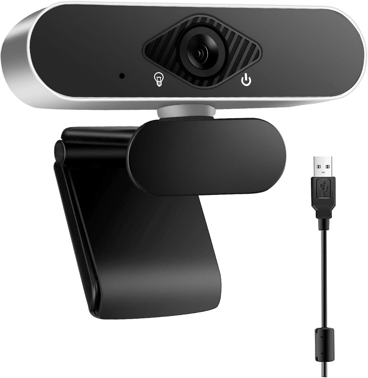 ANEAR 1080P Real-time Streaming Media Camera with Stereo Microphone, a Webcam Can Support 360 Degree Rotation Desktop or Laptop USB Webcam Plug and Play Suitable for Online Classes Small Meetings : Electronics
