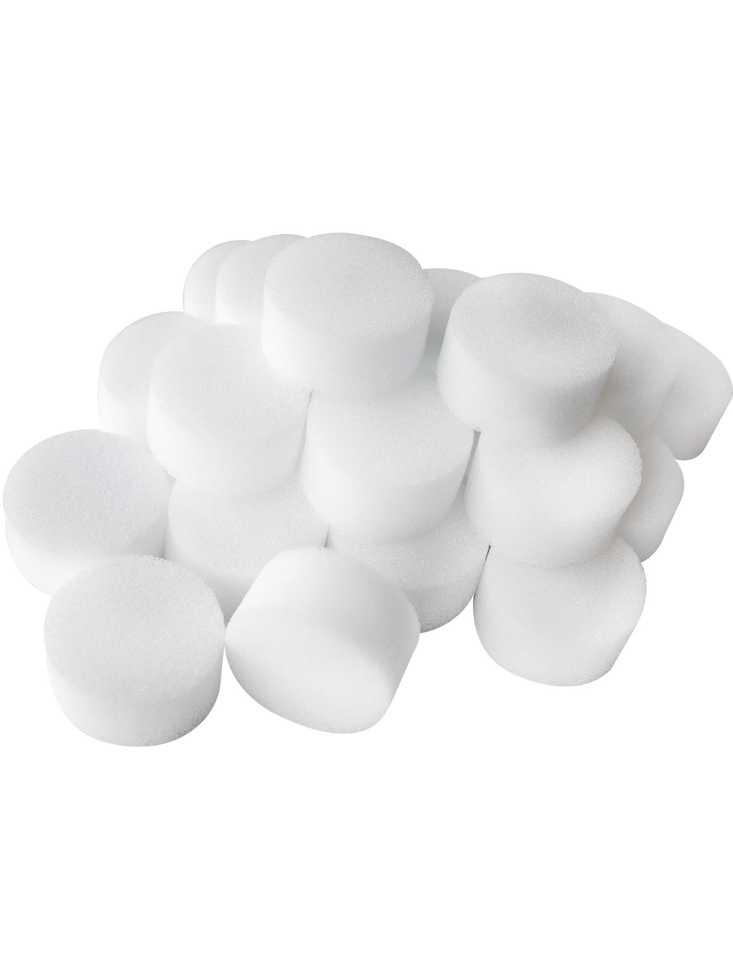 Smiffys Adult Unisex Foam Make-Up Sponges, White, Pack of 25, One Size, 23945 Halloween