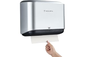 MODUNFUL Paper Towel Dispenser, Multifold/Trifold/c Fold Paper Towel Dispenser, Bathroom Hand Paper Towels Dispensers, No-Hole Installation Paper Towel Dispenser Wall Mount