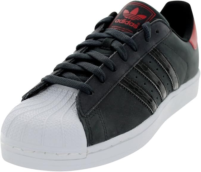 Amazon.com | adidas Superstar II Men Sneakers Carbon Black/University Red G99858 (Size: 10.5 