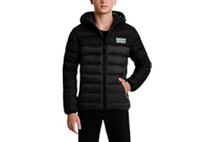 DKNY Boys Puffer Jacket - Midweight Insulated Wind Water Resistant Hooded Puffer Winter Coat - Quilted Winter Jacket for Boys