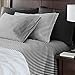 Virah Bella Striped 6-Piece Full Sheet Set - Deep Pocket Luxury Hotel Quality Bedding, Stain & Wrinkle Resistant, Breathable Cooling Bed Sheets with 2 Extra Pillow Cases - Black & White