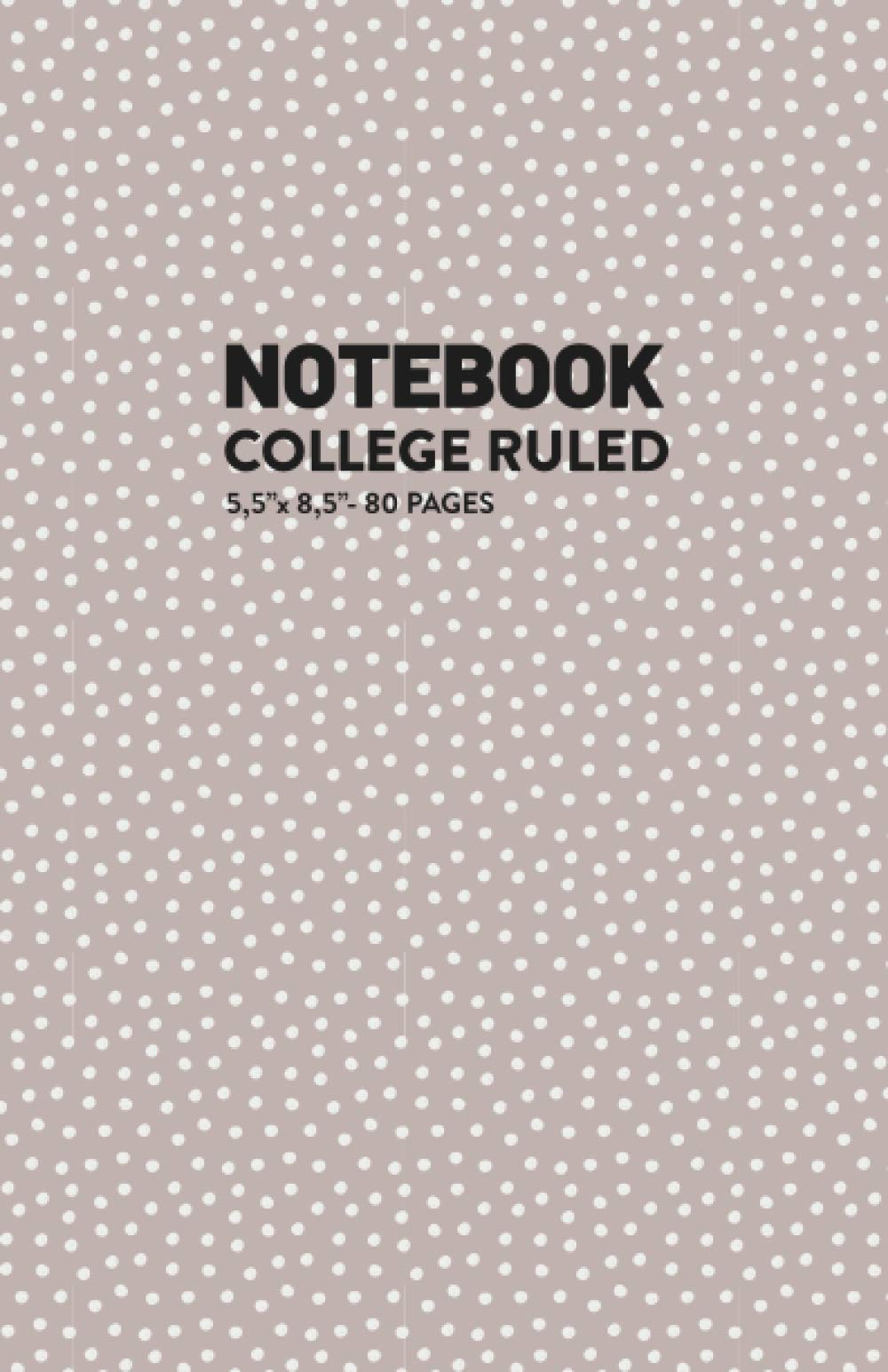 Notebook: Pocket Size College Ruled Paper, Composition Notebook, Soft Cover, White Lined Paper, 80 Numbered Sheets with Index (5,5 x 8,5 Inches) SNOW