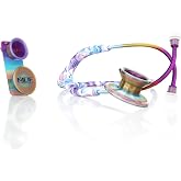 MDF Instruments Monet Kaleidoscope MD One Epoch Lightweight Titanium Stethoscope + MDF Pediatric Attachment with Clip