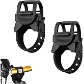 YAWUROU 2 PCS Rotatable Adjustable Bike Flashlight Mount, Sturdy Bicycle Light Holder Bracket, Cycling Flashlight Clip, Universal for Mountain Road Bikes &amp; Motorcycles (Black)