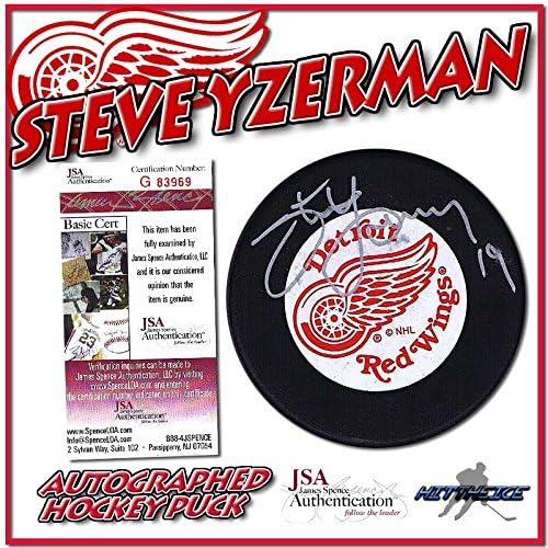 steve yzerman signed puck
