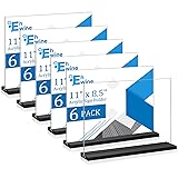 EHWINE 6 Pack Acrylic Sign Holder 8.5 x 11