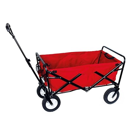 small foot 8808 Bollerwagen 'Faltbar' aus stabilem Metall und pflegeleichtem Nylon, Vollgummibereifung