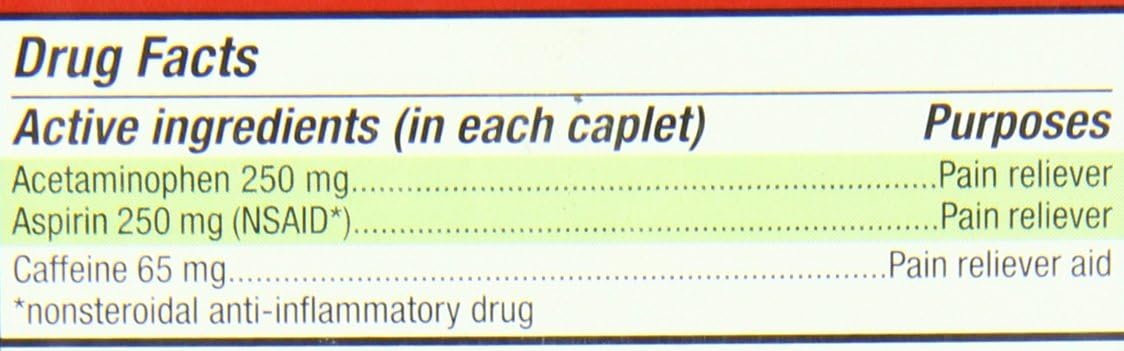 Excedrin Migraine 300 Coated Caplets: Health & Personal Care