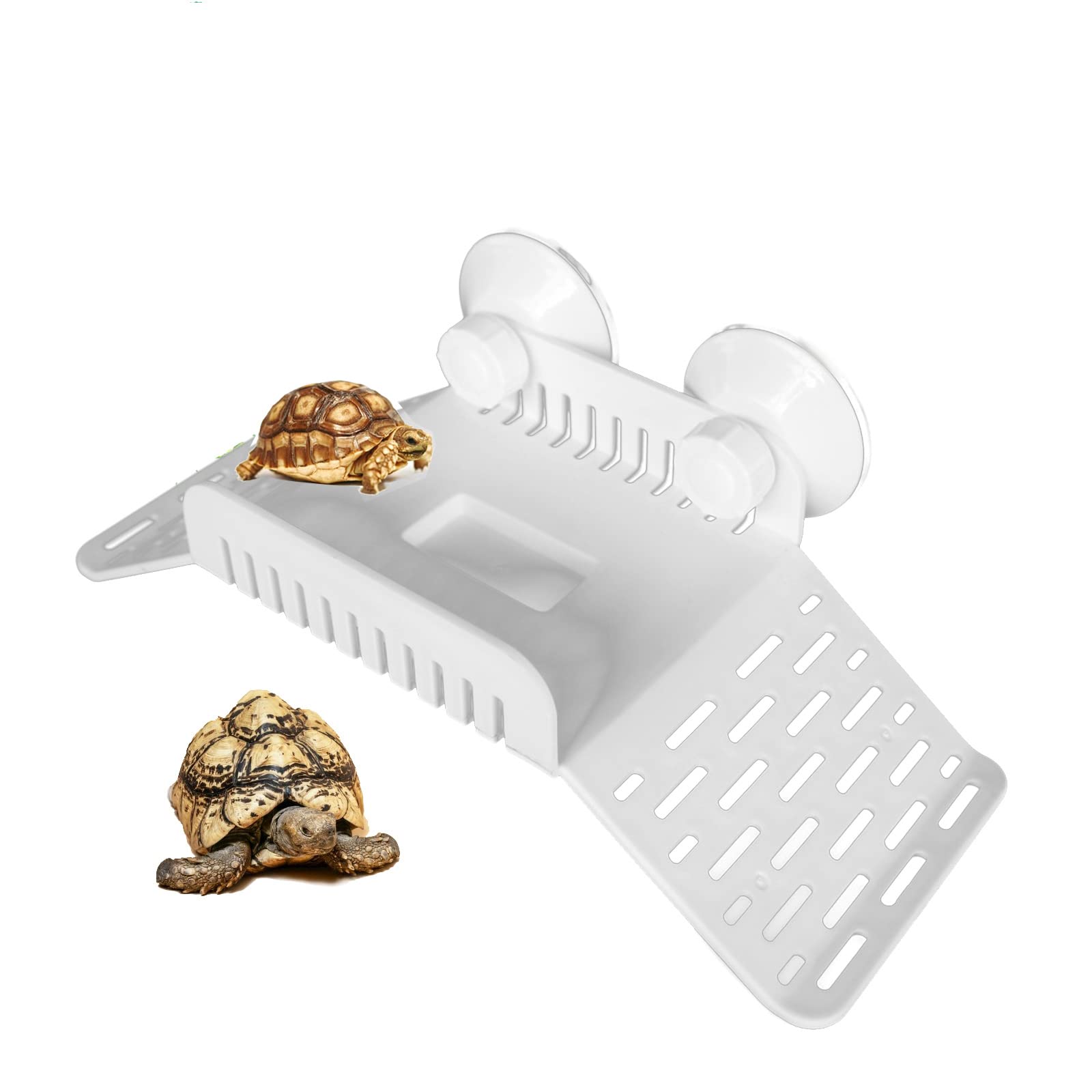 Turtle Basking Platform Fish Tank Aquarium Platform RoseFlower Tortoise Resting Terrace with Suction Cups Aquarium Terrarium Tank Accessory for Turtles, Frogs, Newts and Salamanders
