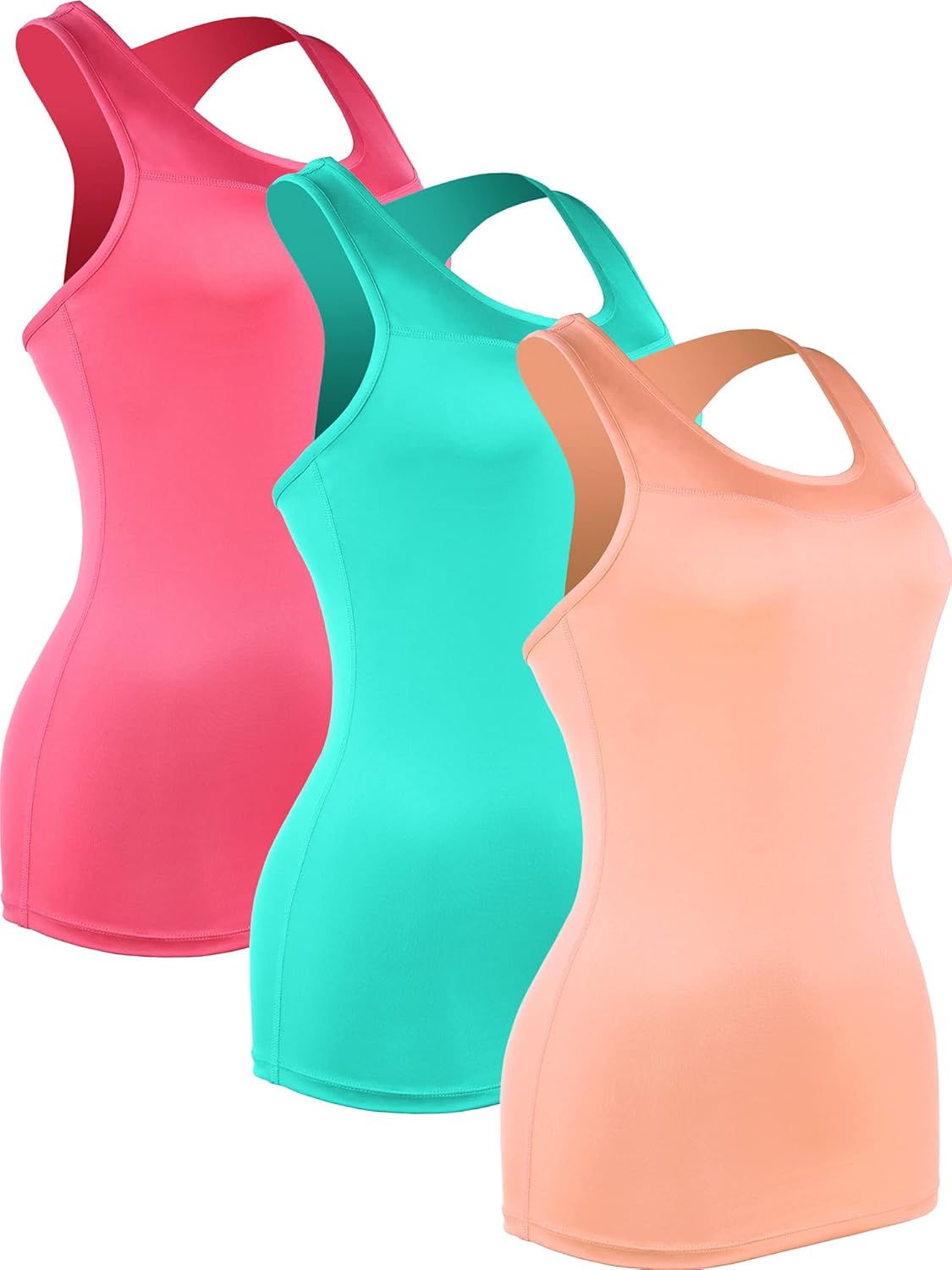CADMUS Women Dry Fit Compression Athletic Tank Top for Yoga Running 3 Pack: Clothing