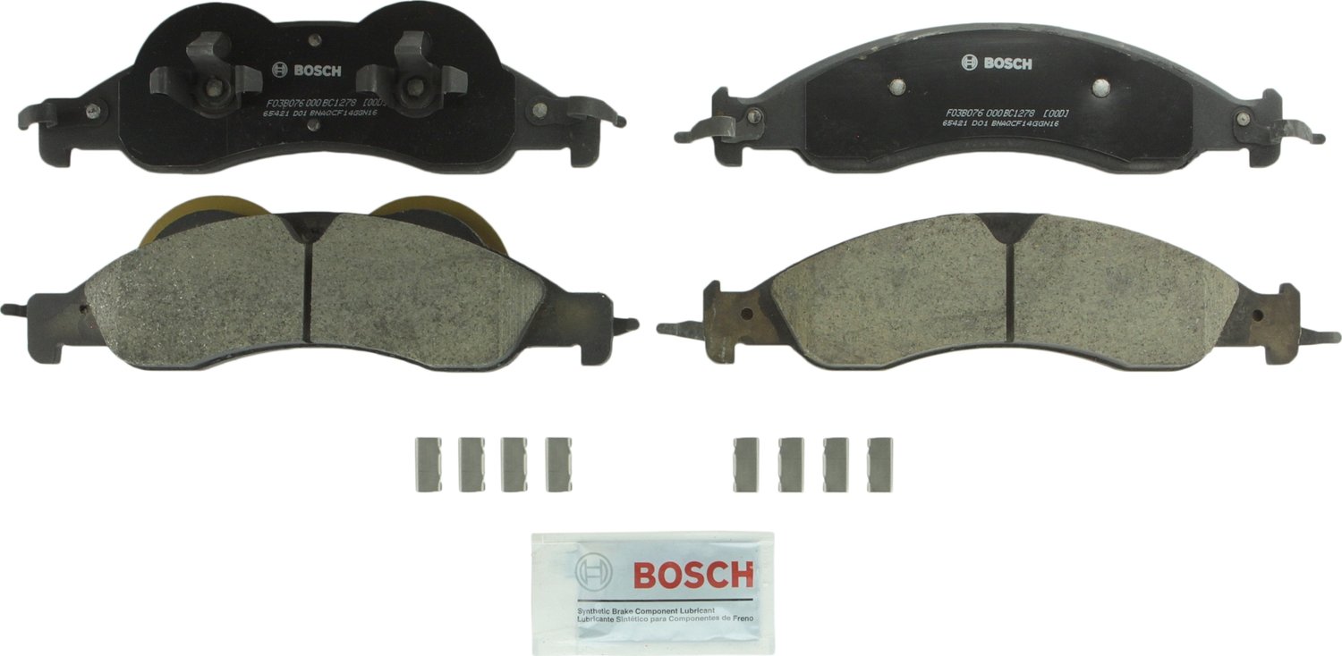 Photo 1 of BOSCH BC1278 QuietCast Premium Ceramic Disc Brake Pad Set - Compatible with Select Ford Expedition; Lincoln Navigator; FRONT