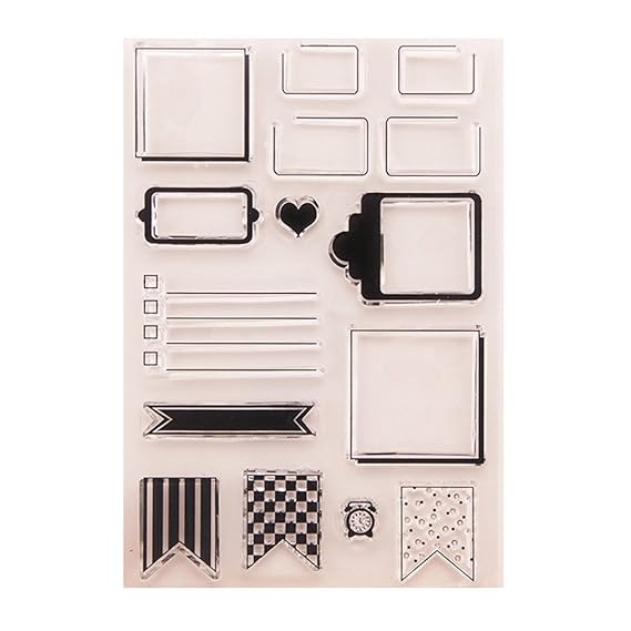 bulingLU Silikon-Siegelstempel für DIY Album, Scrapbooking, Fotokarten-Dekoration, transparent