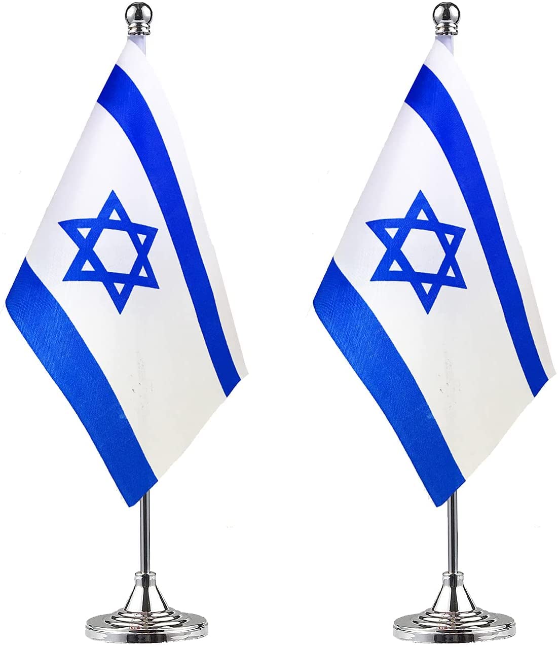 WXTWK 2 Pack Israel Flag israeli Desk Flag Small