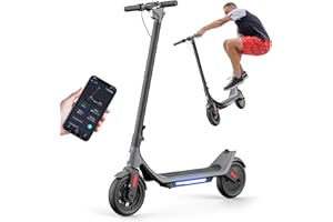 GODACA Smart Electric Scooter - Max 15.5/18.6mile Range, 9" Pneumatic Tire, 15.5mph Power by 250W/350W Moter, 220/250/265lbs, APP Digital Display and Cruise Control Foldable Escooter for Adult - A6003