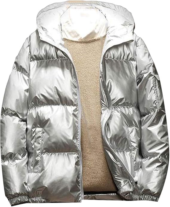 H&E Mens Big and Tall Winter Thick Hooded Packable Down Jacket Parka