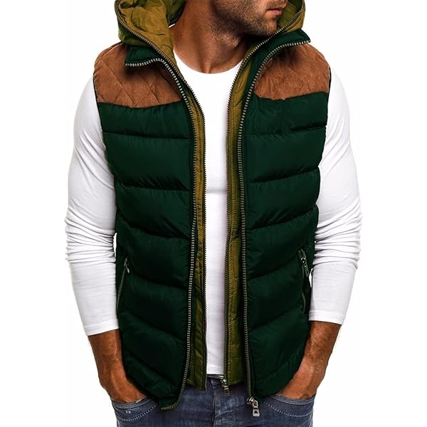 Amazon.com: Mens Packable Vest Zip Up Hoodies Hooded Vest