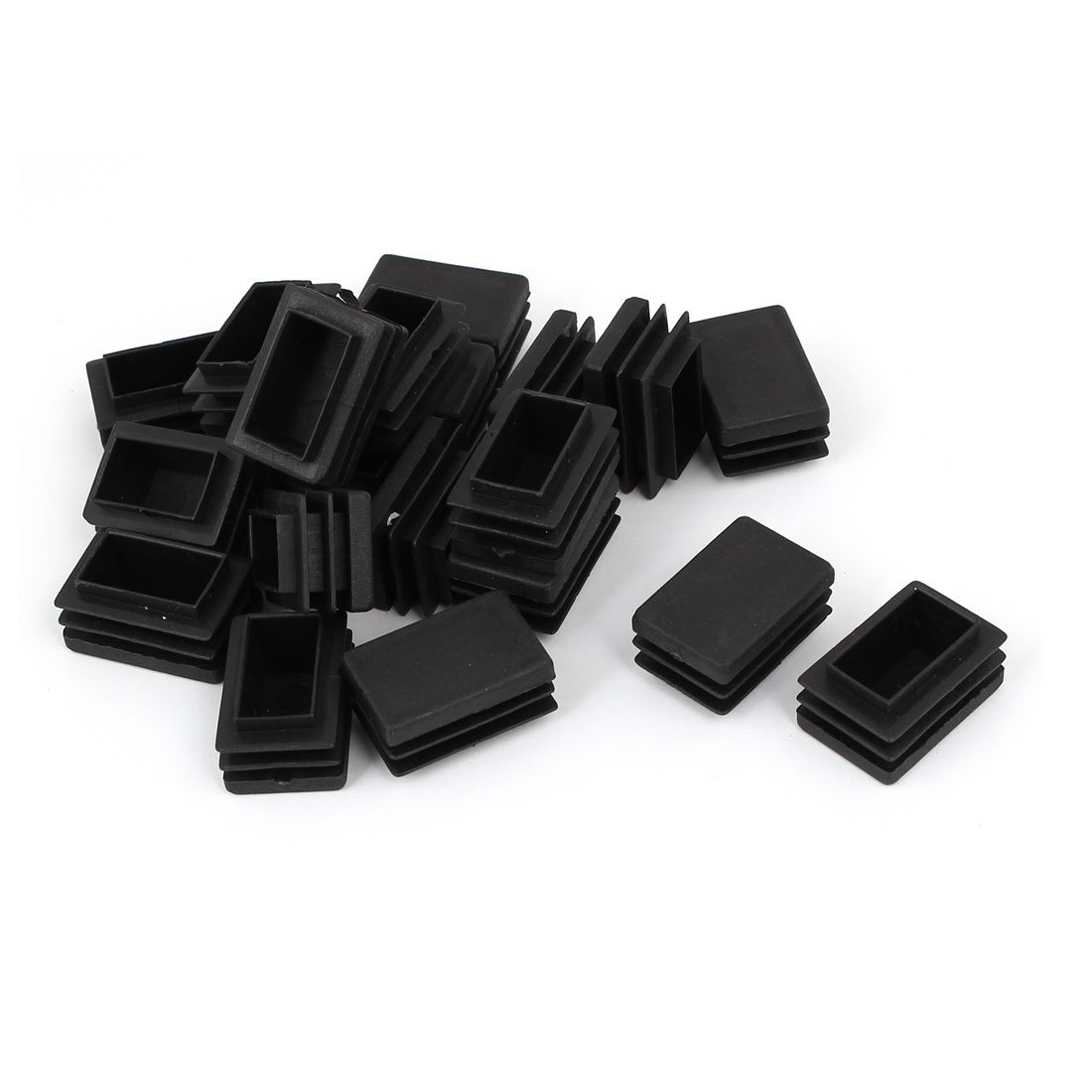 Sourcingmap Chair Legs Plastic Blanking End Cap Rectangle Tube Insert 20mmx30mm 20pcs