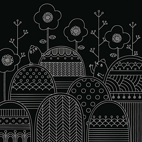 Healing scratch art for adults Healing forest animals (Japan import) 6sheets, scratch pen set