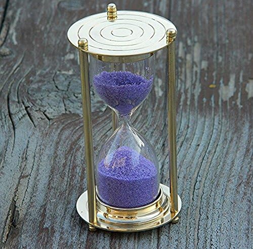 ASIAN Brass Hourglass (4 inch, Multicolour)