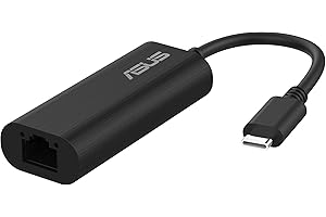 ASUS USB-C2500 V2 2.5Gbps Type-C Wired Network Adapter, RJ45 LAN, USB-C High-Speed Transfer, Compatible with 2.5G/1G/100Mbps