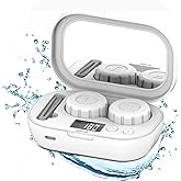 MUGLE Portable Ultrasonic Contact Lens Cleaner with USB Charger - Fit Disposable Soft, Colored &amp; RGP Lenses - Travel &amp; Home (White)