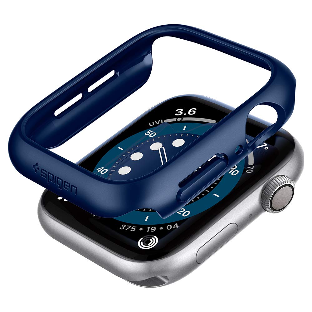Spigen Thin Fit Case Compatible with Apple Watch Series 6 SE 5 4 44 mm - Blue