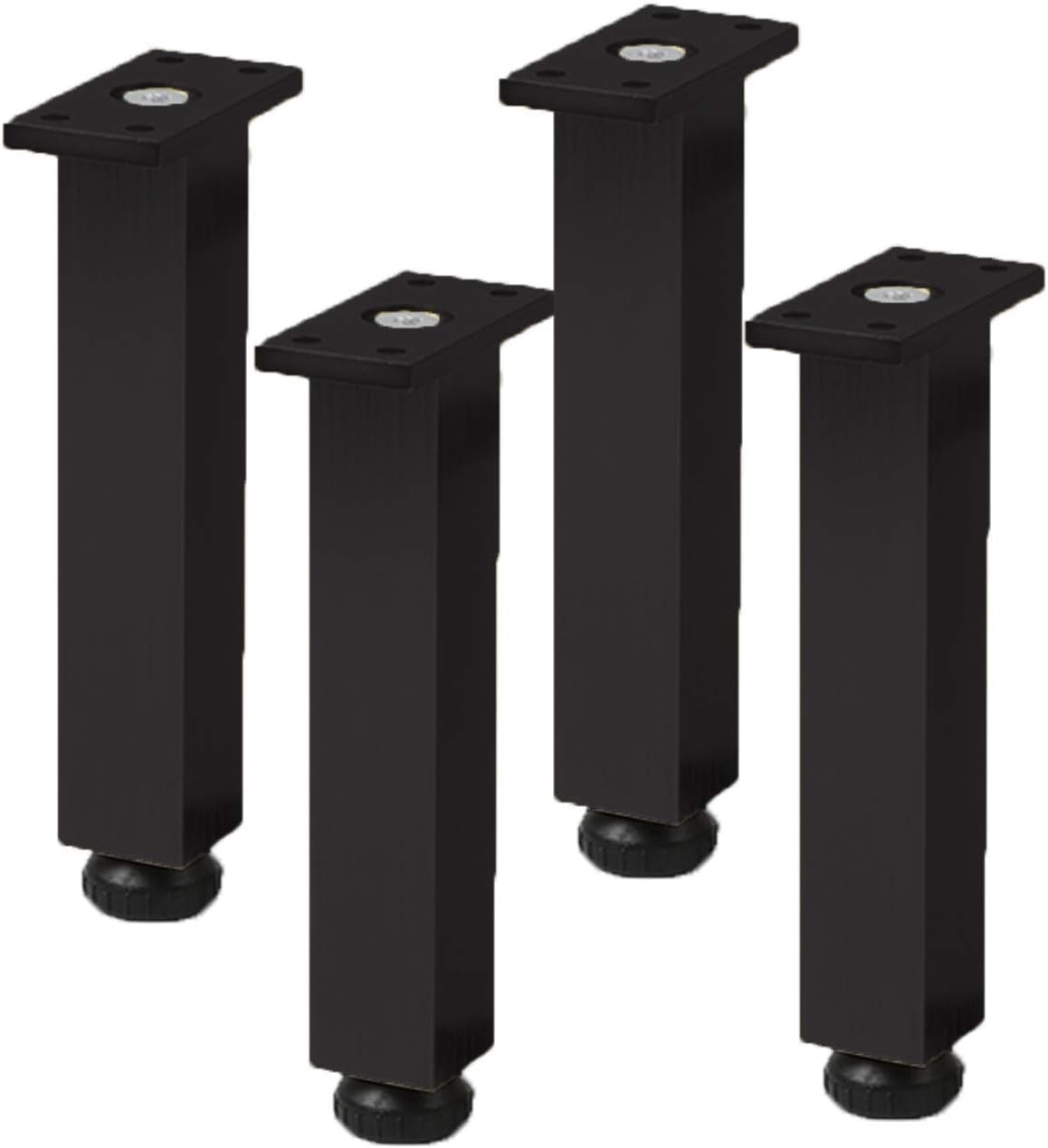 FGVBC 4 Stück Möbelbeine Einstellbares Metall Schwarz Tischbeine