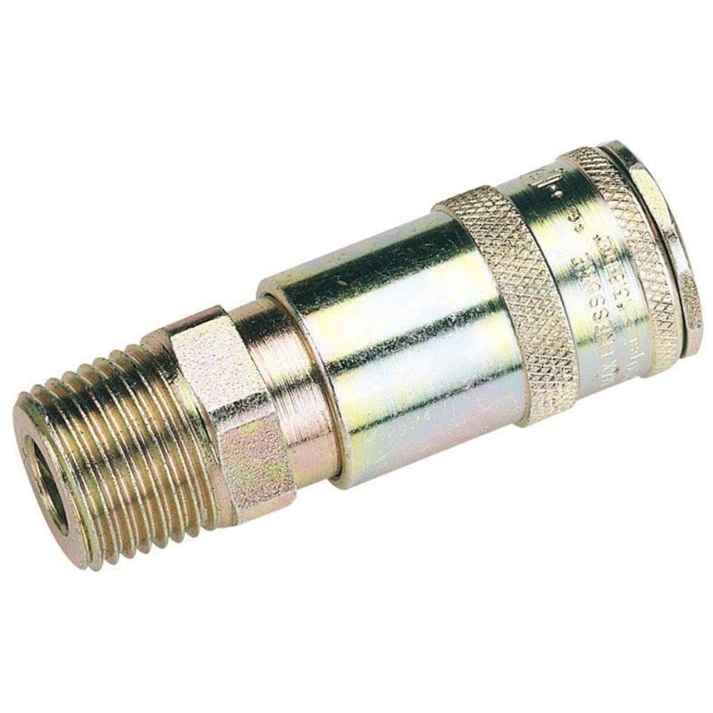 Draper 51411 Vertex Taper Air Line Coupling with Male Thread, 1/2" BSP , Blue