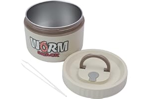 VKVXCLON Fishing Bait Container, Insulated Stainless Steel, Live Bait Storage, Worm Storage Box, Nightcrawler Box, Bait Tank, Compact and Durable,Small and Portable, Keeps Bait Fresh and Alive