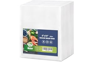 Bbaoo Vacuum Sealer Bags 200 Pint 6"x10" for Food Saver, Commercial Grade Freezer Bags, Food Vac Bags for Storage, Seal a Mea