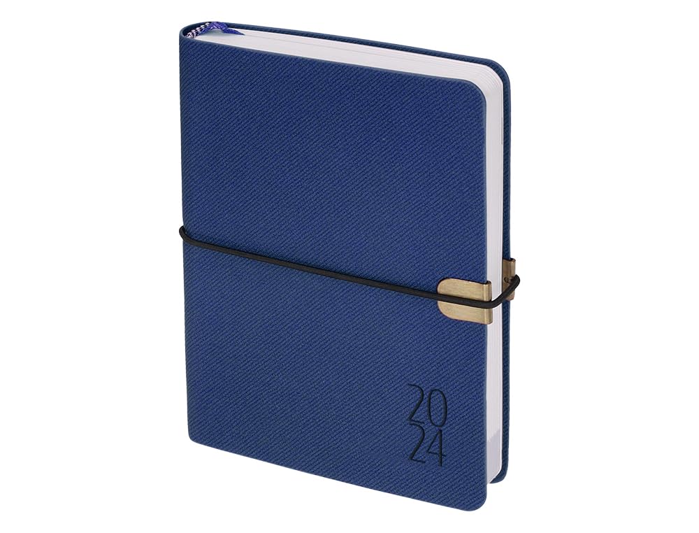 Liderpapel EGINA Bound Diary A5 2024 Day Page Blue Paper 70 g