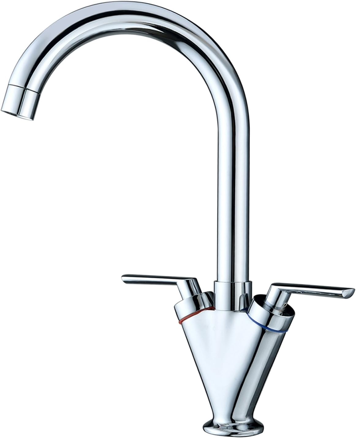 ENKI Contemporary Modern Swivel Spout Chrome Monobloc Kitchen Sink