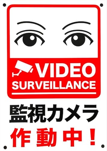 目が合う防犯用 監視カメラ作動中 看板 35cm 25cm 四隅穴アケ 結束バンド付き セキスイポリセーム 産業 研究開発用品 産業 研究開発用品 通販 Amazon