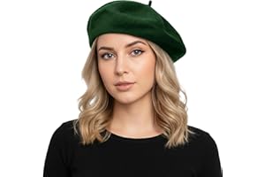 TopTie Women's French Wool Beret Classic Winter Hat Elegant Solid Color Beret for Outfit